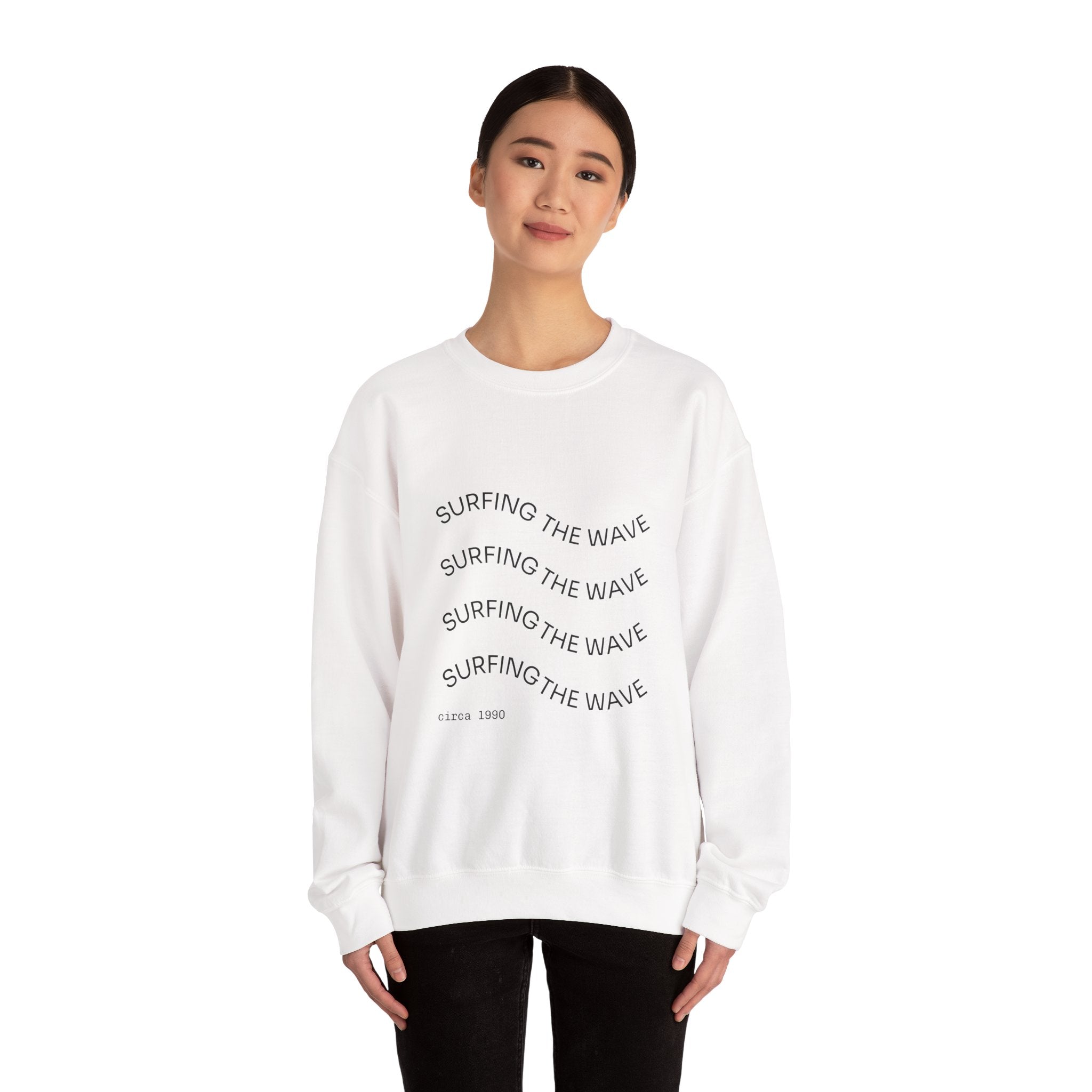 Surfing Wave Crewneck Sweatshirt, Cozy Unisex Sweatshirt for Beach Lovers, Casual Gift for Surfers, Summer Vibes Sweatshirt, [...]